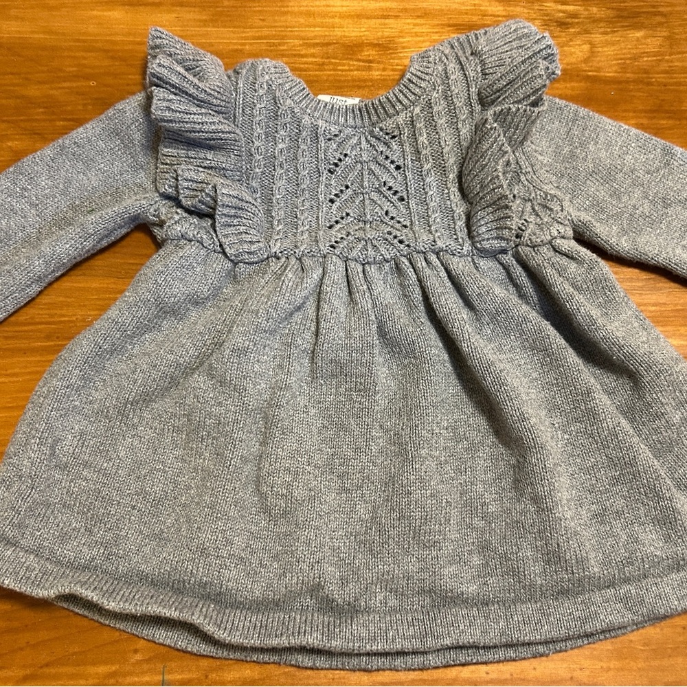 Carter's Gray Knit Baby Sweater Dress